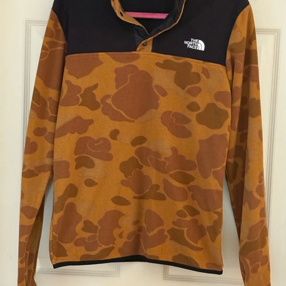 The North Face T Snap Jacket. Fall Brown Camo Pullover​